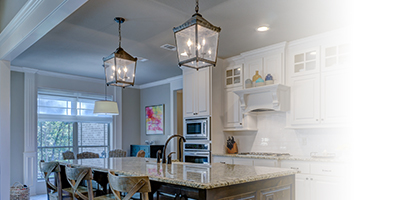 Lighting in high-end kitchen